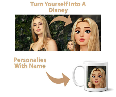 Personalise Yourself Cartoon Character Coffee 11oz Ceramic Mug