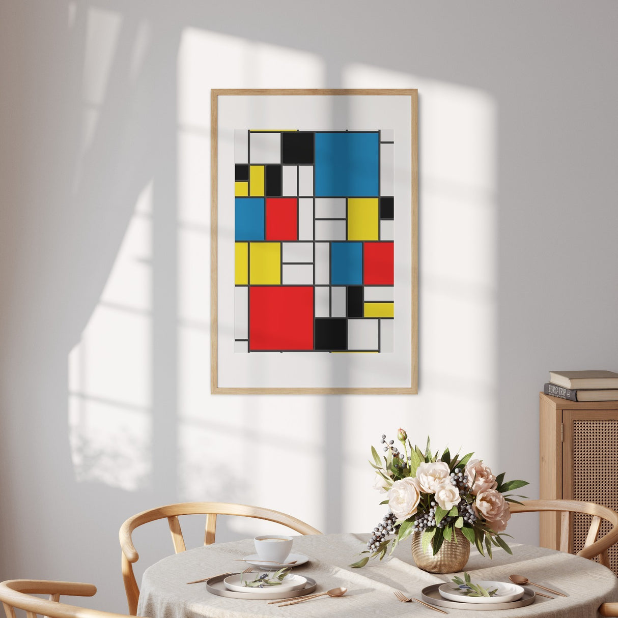 Piet Mondrian Design Custom Wall Art Poster, Quality Picture Print & Gift Decor