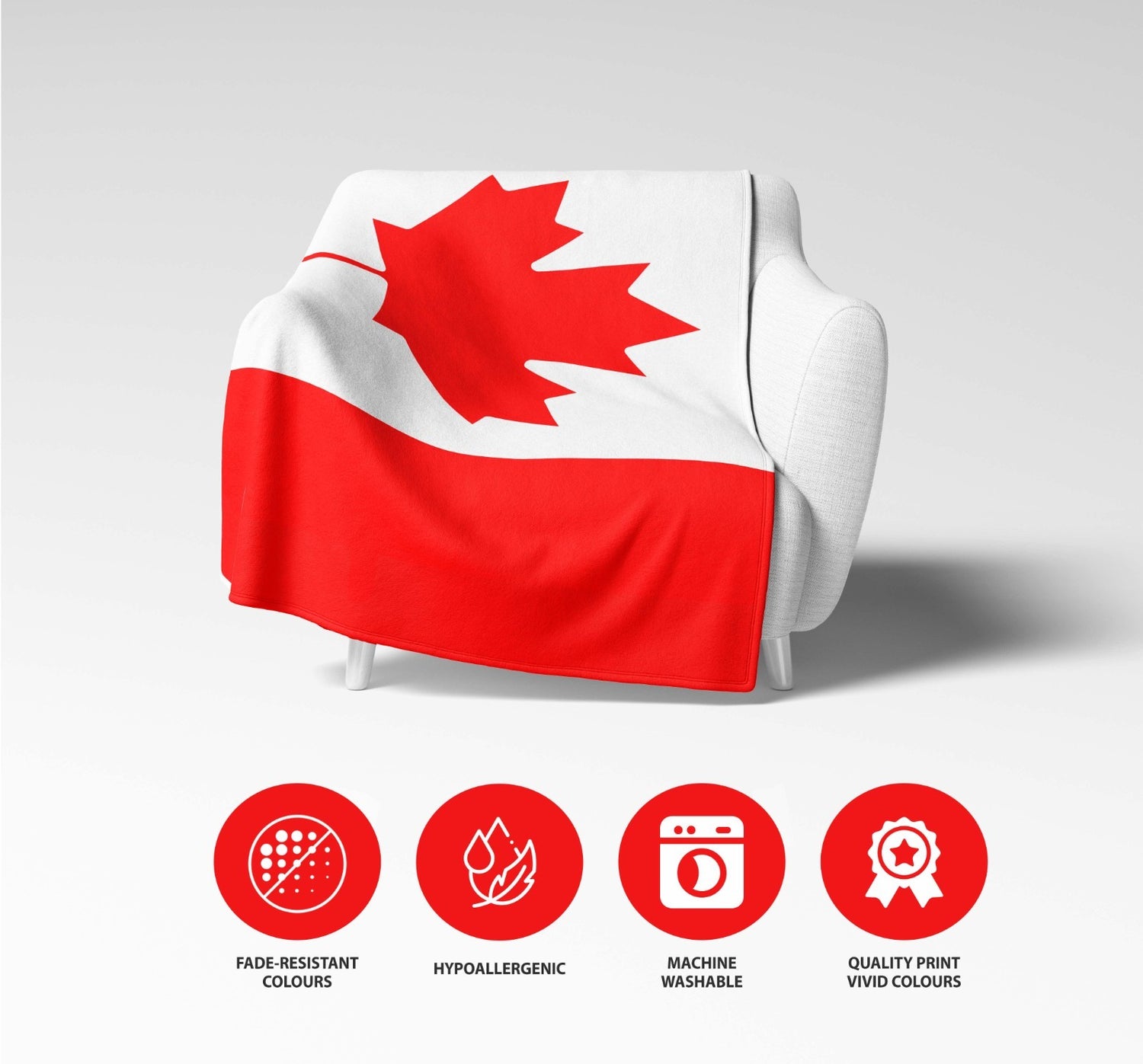 Canada Flag Canadian Fleece Blanket Home Decor Throw Gift Cosy Custom Made Soft