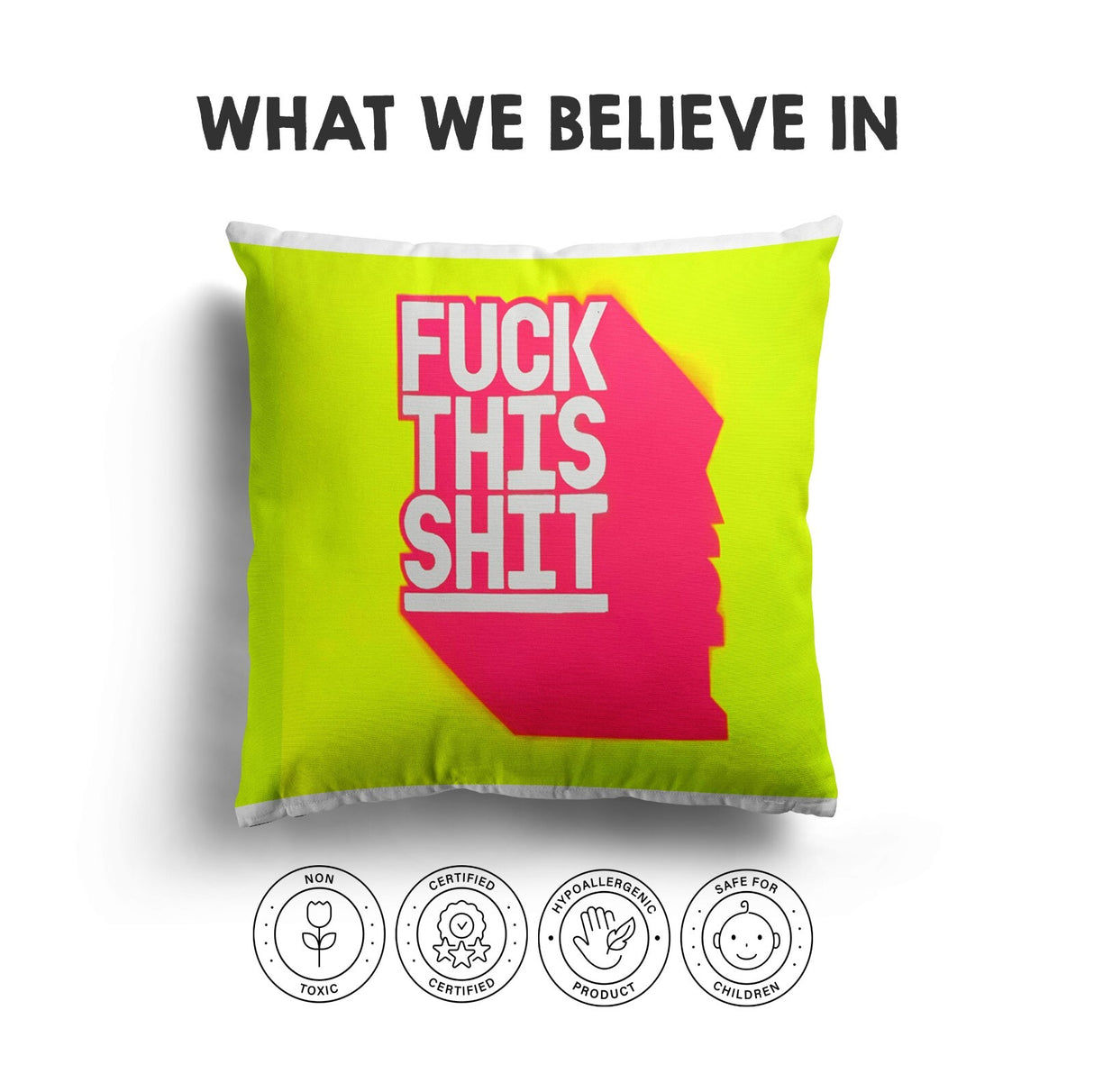 F*ck This Sh*t Rude Funny Novelty Custom Colour Square Filled Cushion Decor Gift