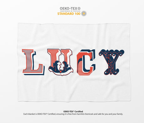 Personalised Vintage Ornament Retro Novelty Soft Fleece Mink Blanket Gift Decor