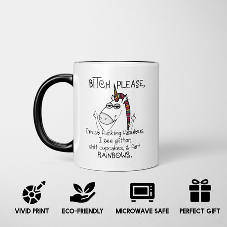 Unicorn Pee Glitter Heat Sensitive Magic Colour Changing Mug Novelty Drink Cup