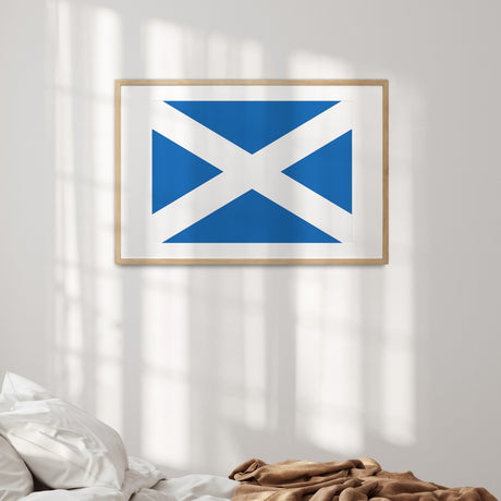 Scotland Flag Scottish Cross Custom Wall Art Poster, Picture Print & Gift Decor
