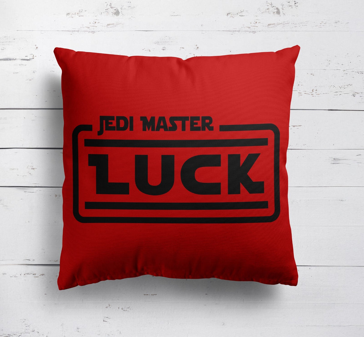 Jedi Star Wars Theme Inspired Personalised Name Square Fill Zip Cushion Throw
