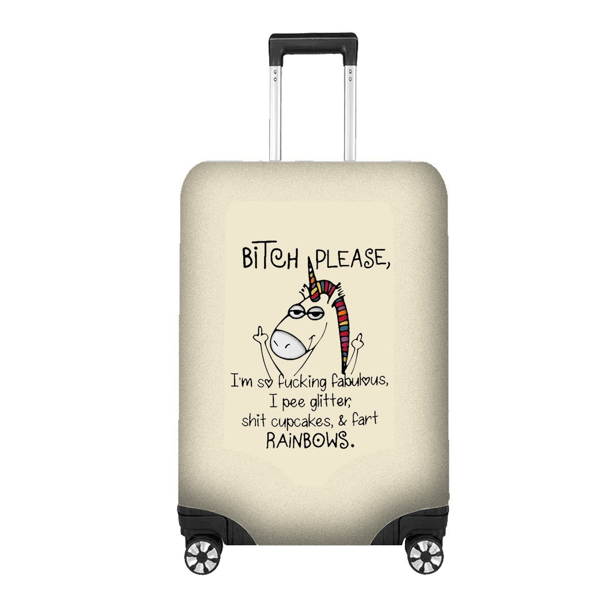Unicorn Pee Glitter Custom Luggage Cover – Gift Personalised Suitcase Protector
