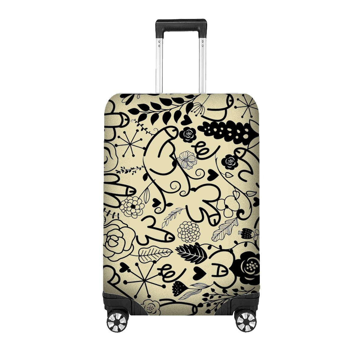 Floral Willy Pattern Custom Luggage Cover – Gift Personalised Suitcase Protector