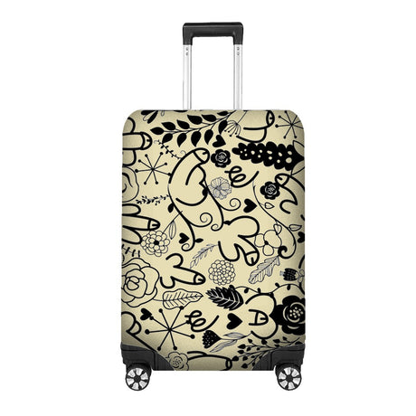Floral Willy Pattern Custom Luggage Cover – Gift Personalised Suitcase Protector