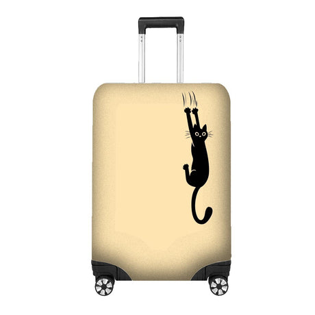 Black Cat Slipping Scratch Luggage Cover – GIft Personalised Suitcase Protector