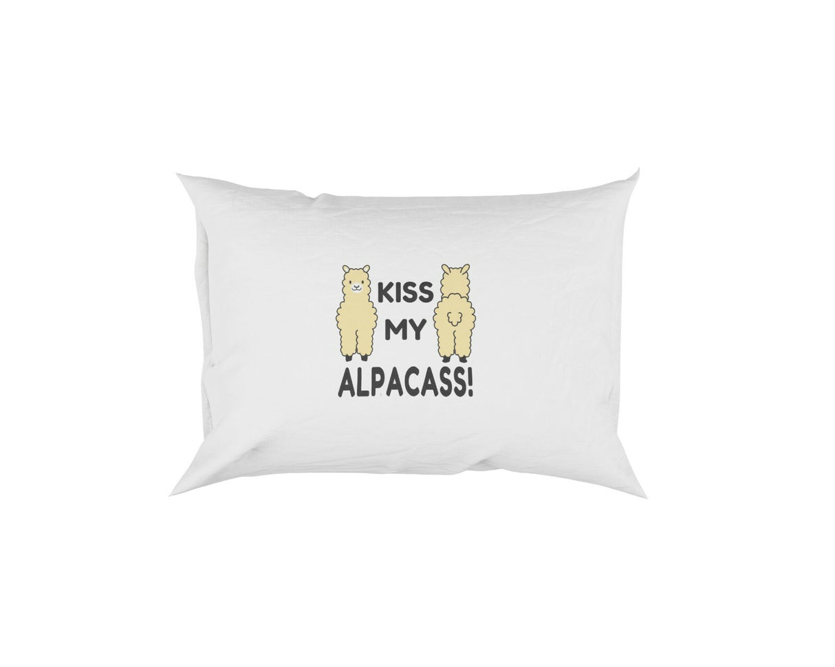 Kiss My Alpacass Alpaca Funny Novelty Rude Soft Pillowcase Pillow Case Cover