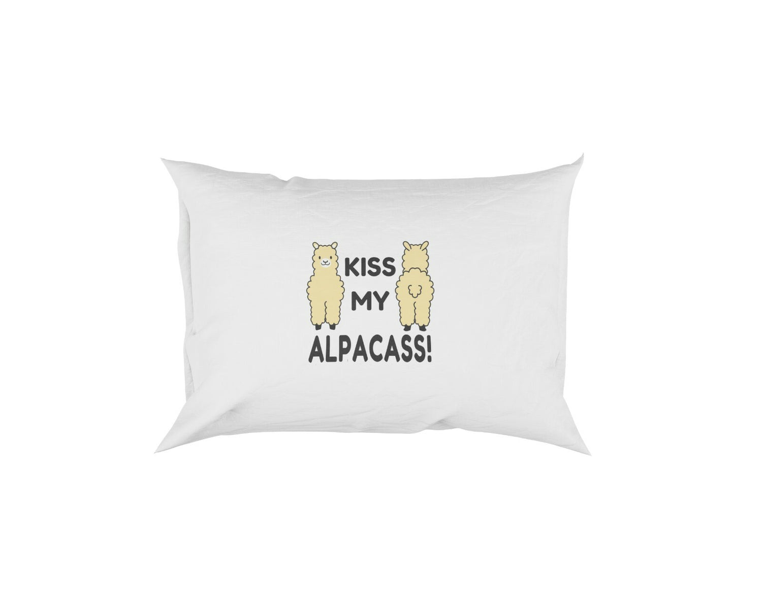 Kiss My Alpacass Alpaca Funny Novelty Rude Soft Pillowcase Pillow Case Cover