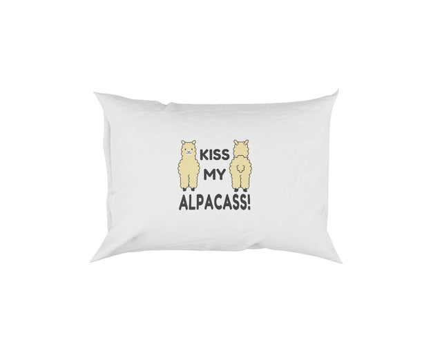 Kiss My Alpacass Alpaca Funny Novelty Rude Soft Pillowcase Pillow Case Cover