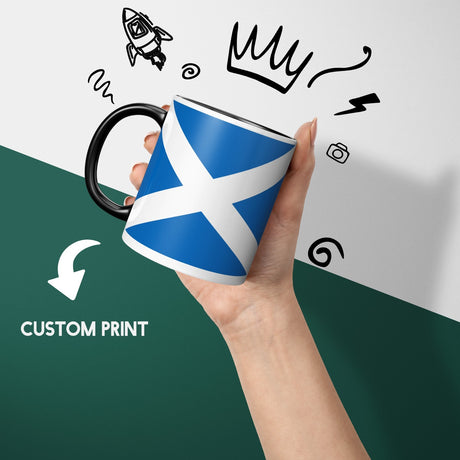 Scotland Flag Scottish Cross Heat Sensitive Magic Colour Changing Novelty Mug