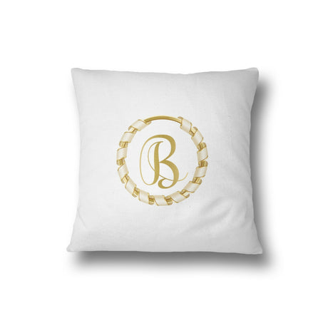 Gold Ring Ribbon Border Filled Cushion Bedroom Decoration