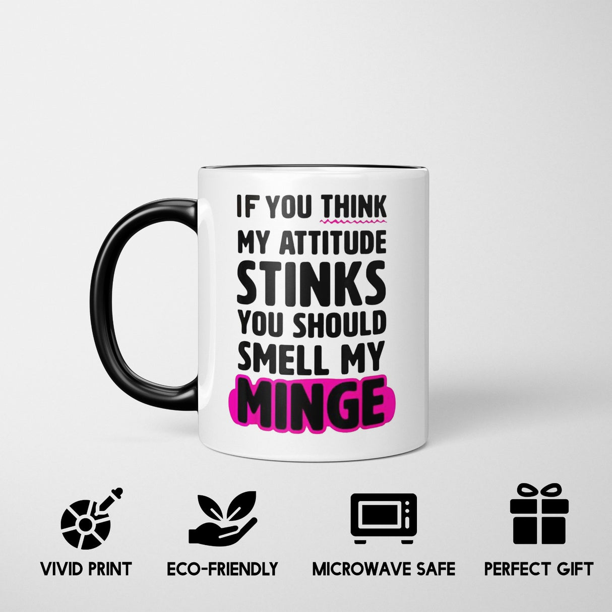Attitude Stinks Heat Sensitive Magic Colour Changing Mug Funny Gift Novelty Cup