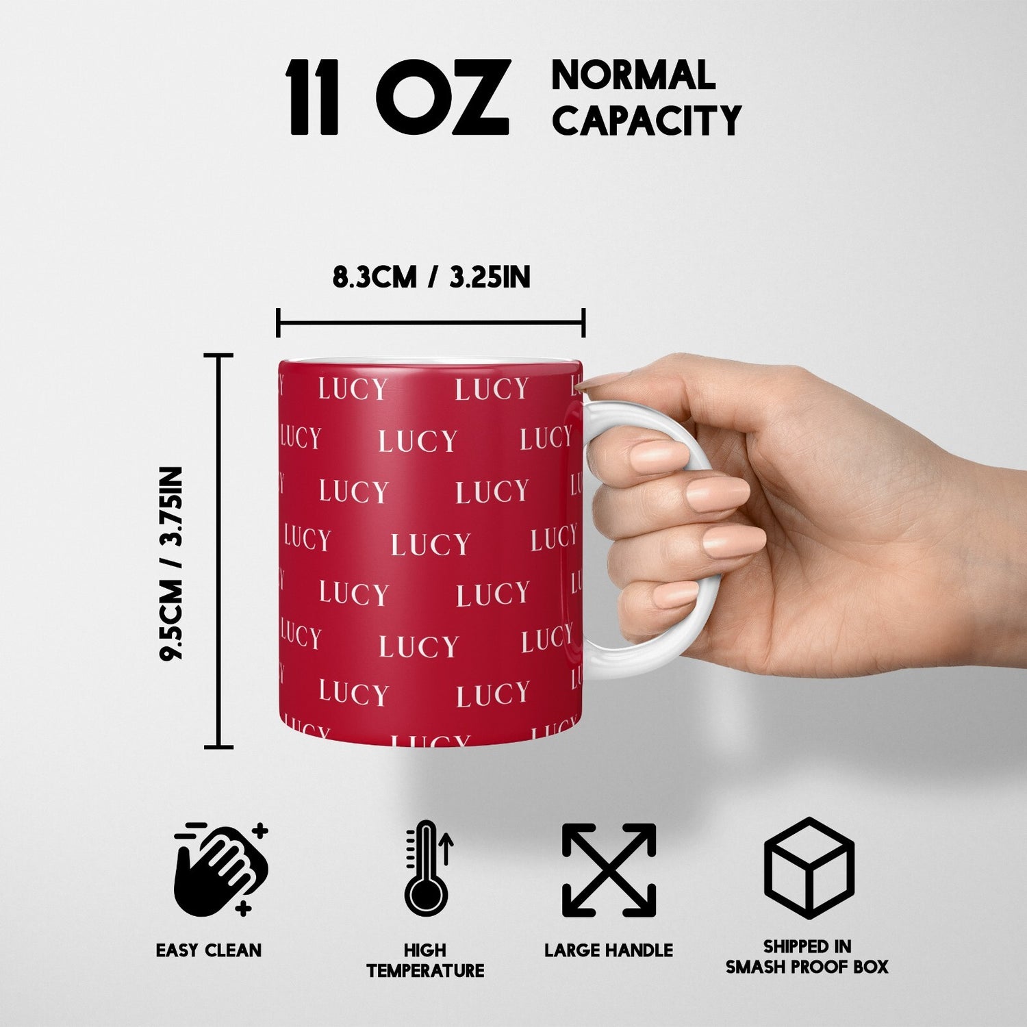 Personalised Any Name Text Any Colour Print Coffee Tea Mug Coaster Gift Him Her