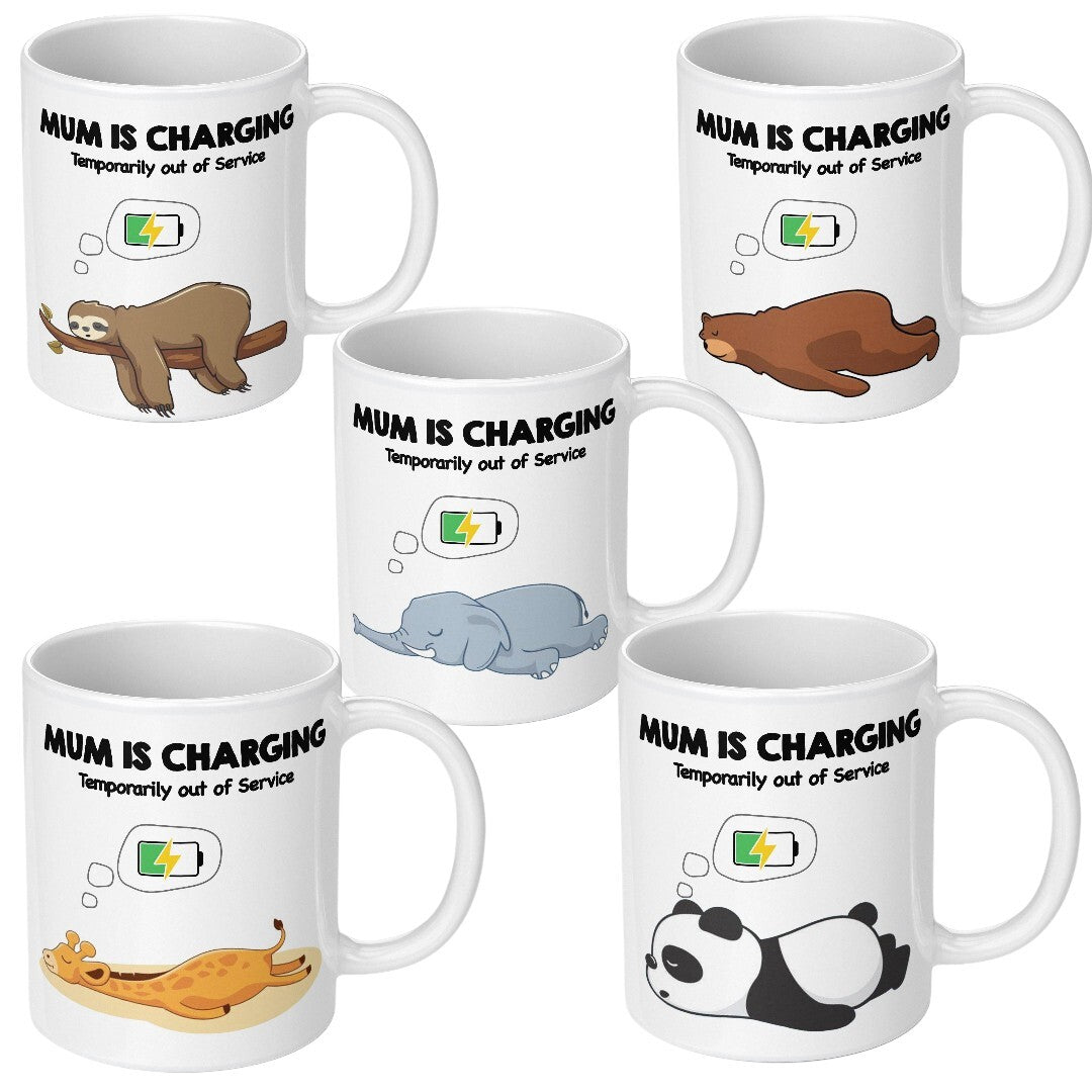 Mum Is Charging Funny Animal Mother Novelty Coffee Tea Mug Coaster Gift For Her