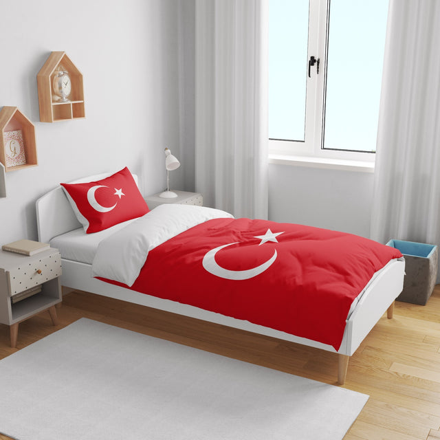 Turkey Flag Turkish Cot Bed Duvet Cover Toddler Pillowcase Design Gift Custom