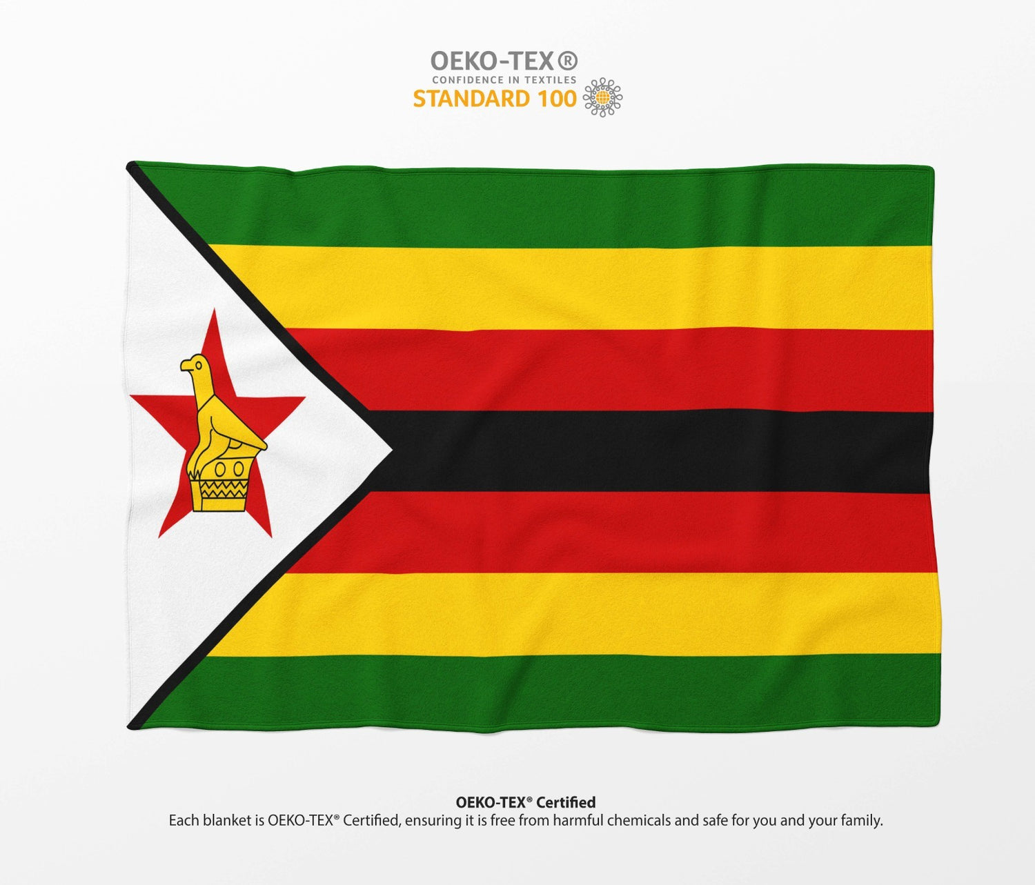 Zimbabwe Flag Fleece Blanket Home Decor Throw Gift Cosy Custom Made Soft Warm