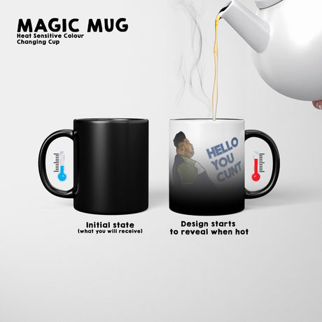 Harvey Hello You C*nt Heat Sensitive Magic Colour Changing Mug Novelty Cup