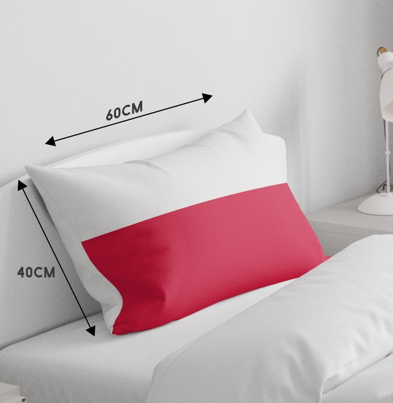 Poland Flag Polish Cot Bed Duvet Cover Toddler Pillowcase Design Gift Custom