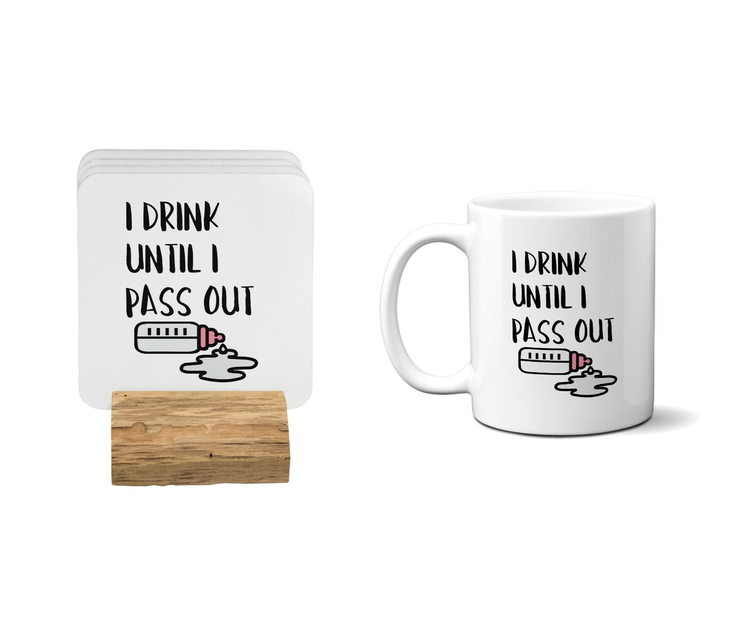 I Drink Till I Pass Out Baby Bottle Child Funny Humour Coffee Tea 11oz Mug