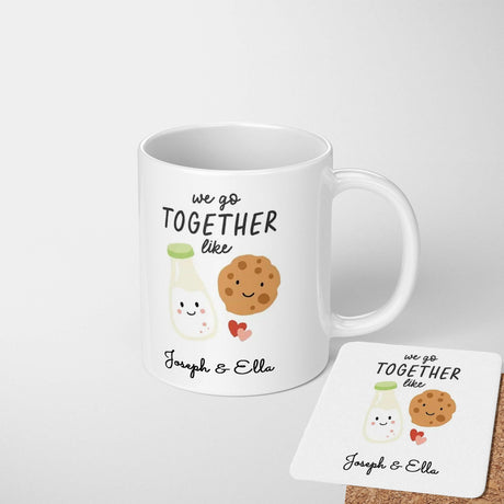 Personalised Name Valentines Love Gift Coffee Tea Mug + Coaster Option Him Her