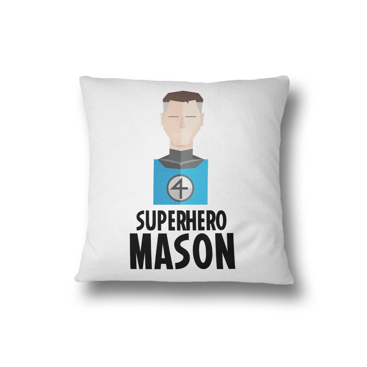 Superhero Personalised Name Kids Boys Soft Filled Cushion Bedroom Decoration