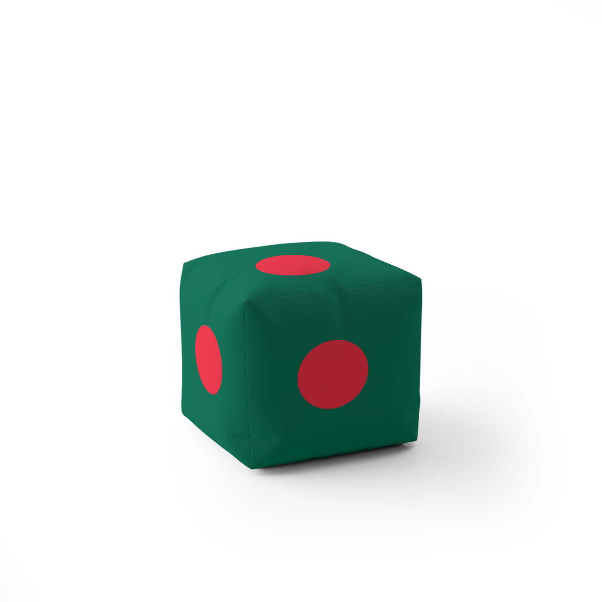 Bangladesh Flag Design Ottoman Filled Pouffe Footrest Washable Cover Custom Soft