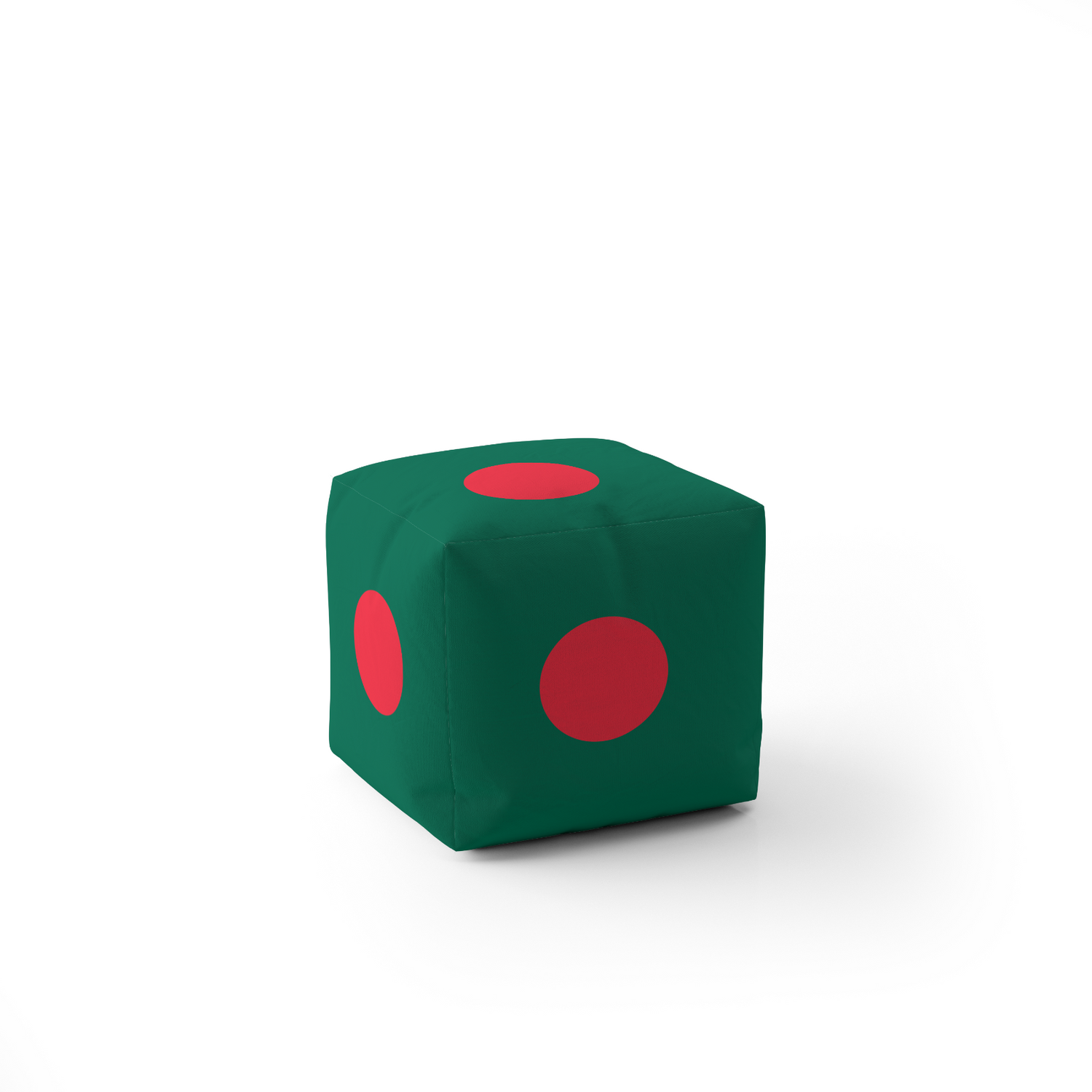 Bangladesh Flag Design Ottoman Filled Pouffe Footrest Washable Cover Custom Soft