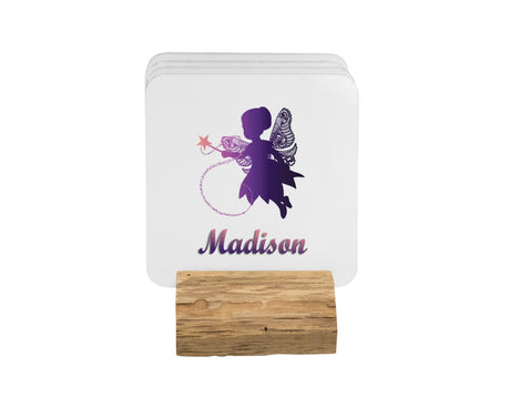 Purple Fairy Personalised Name Coffee Tea Mug 11oz Mug And Coaster Set Option