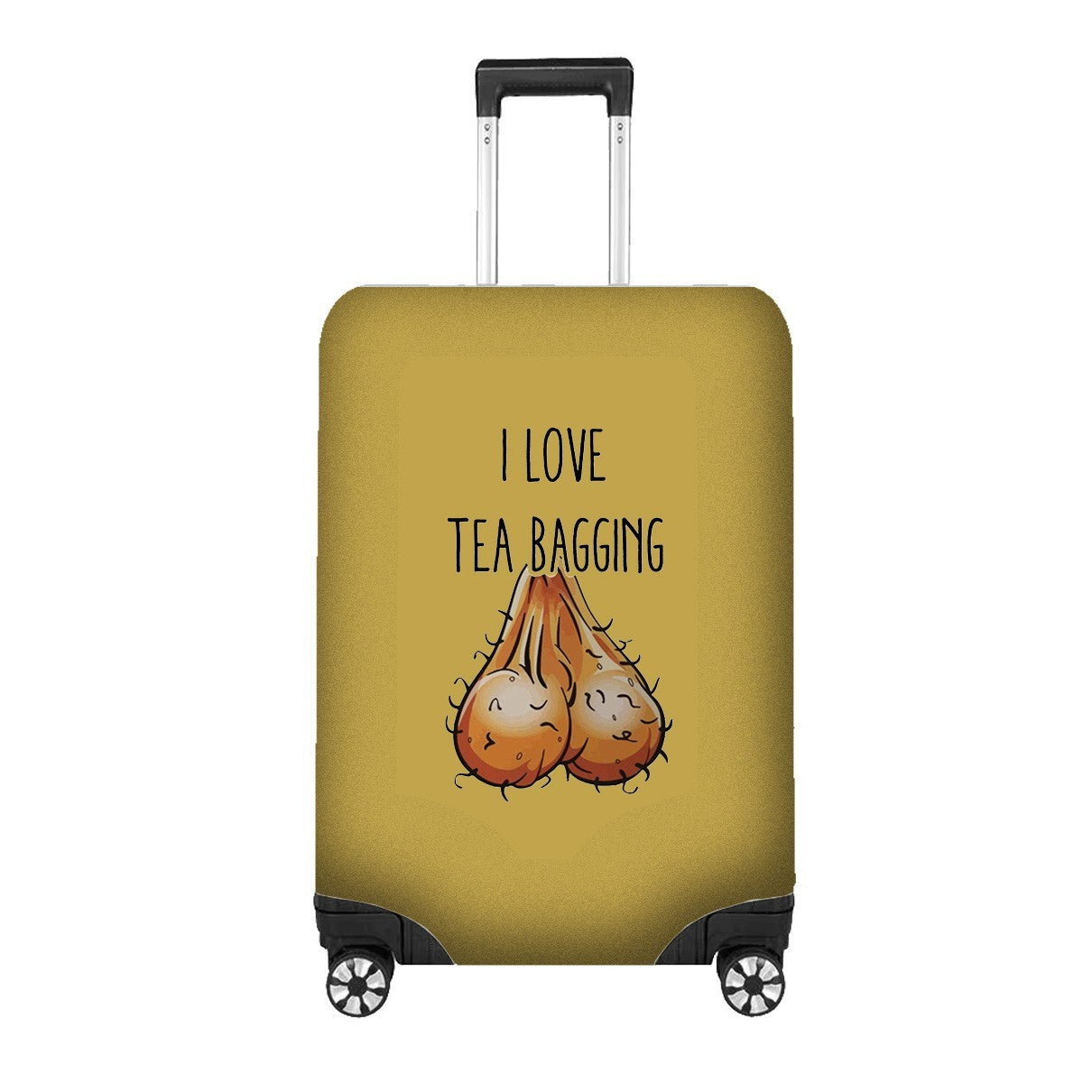 I Love Teabagging Luggage Cover – Funny Travel Suitcase Protector Custom Gift