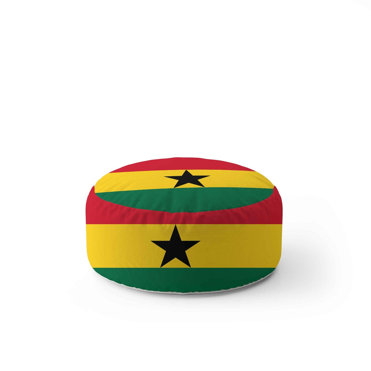Ghana Flag Ghanaian Ottoman Filled Pouffe - Footrest Washable Cover Custom Gift