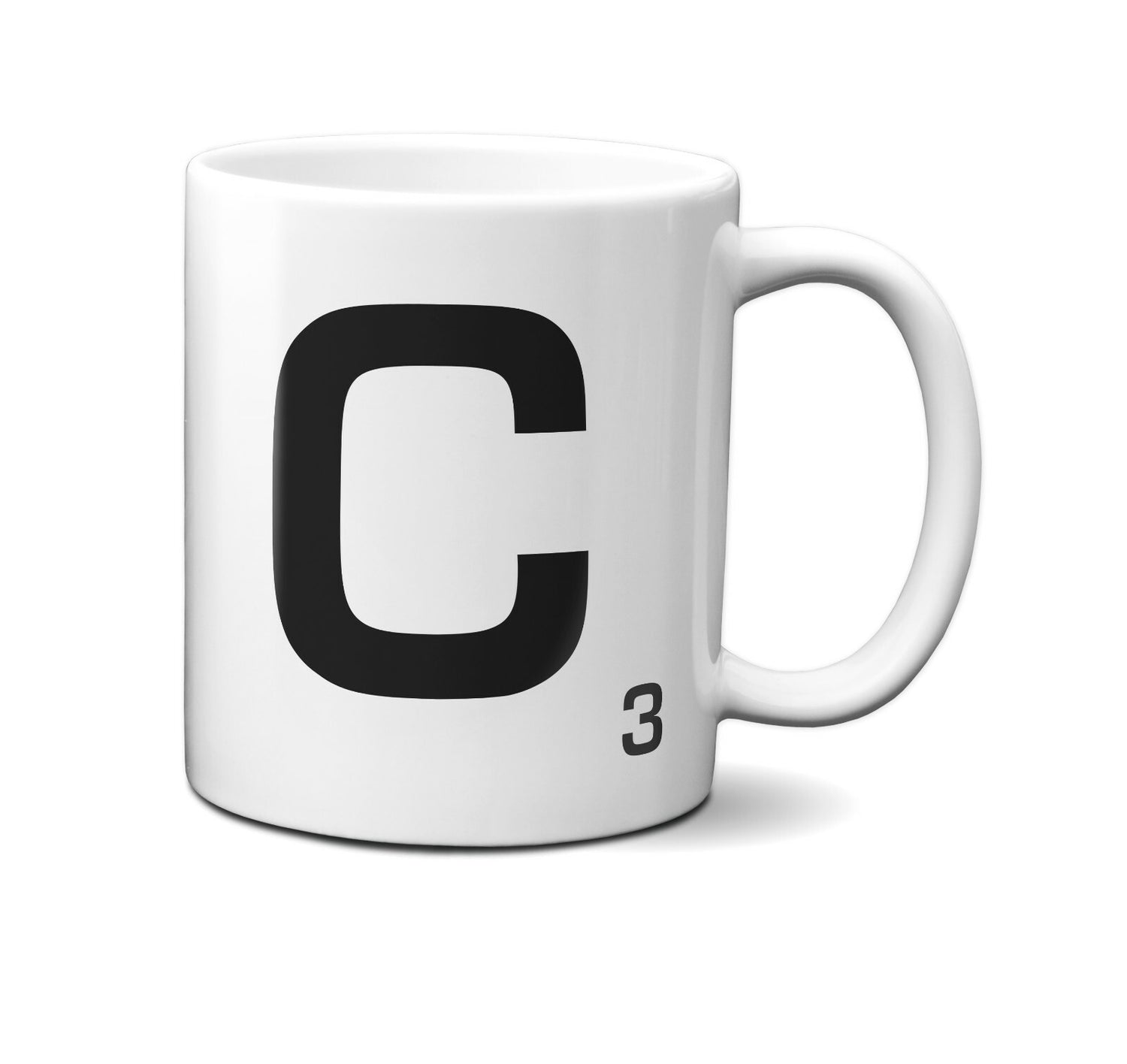 Scrabble Inspired Letter Mug Personalised Gift AZ Letters Gift 11oz Ceramic