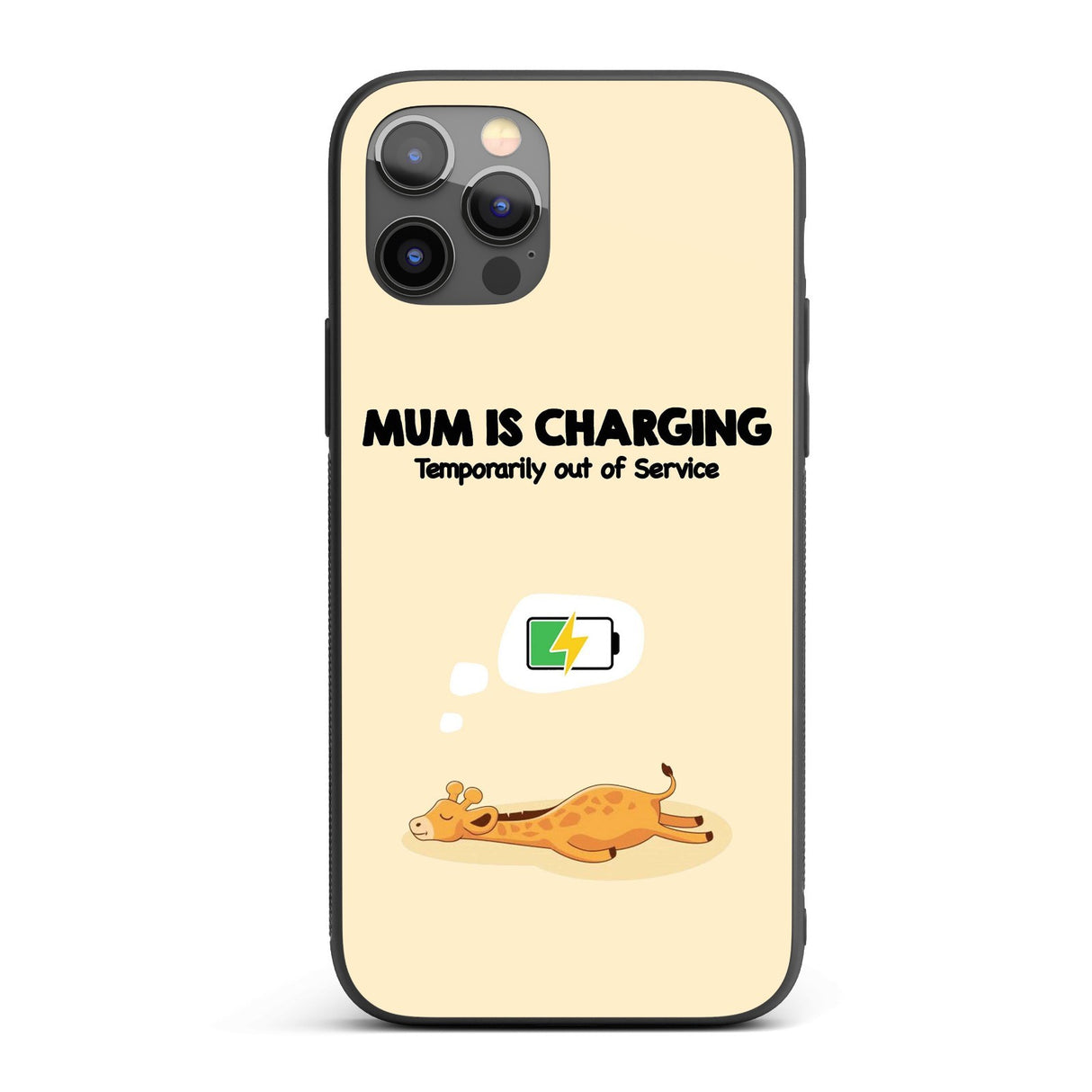 Mum Is Charging Funny Animal Personalised Custom Cover Printed iPhone Black Case