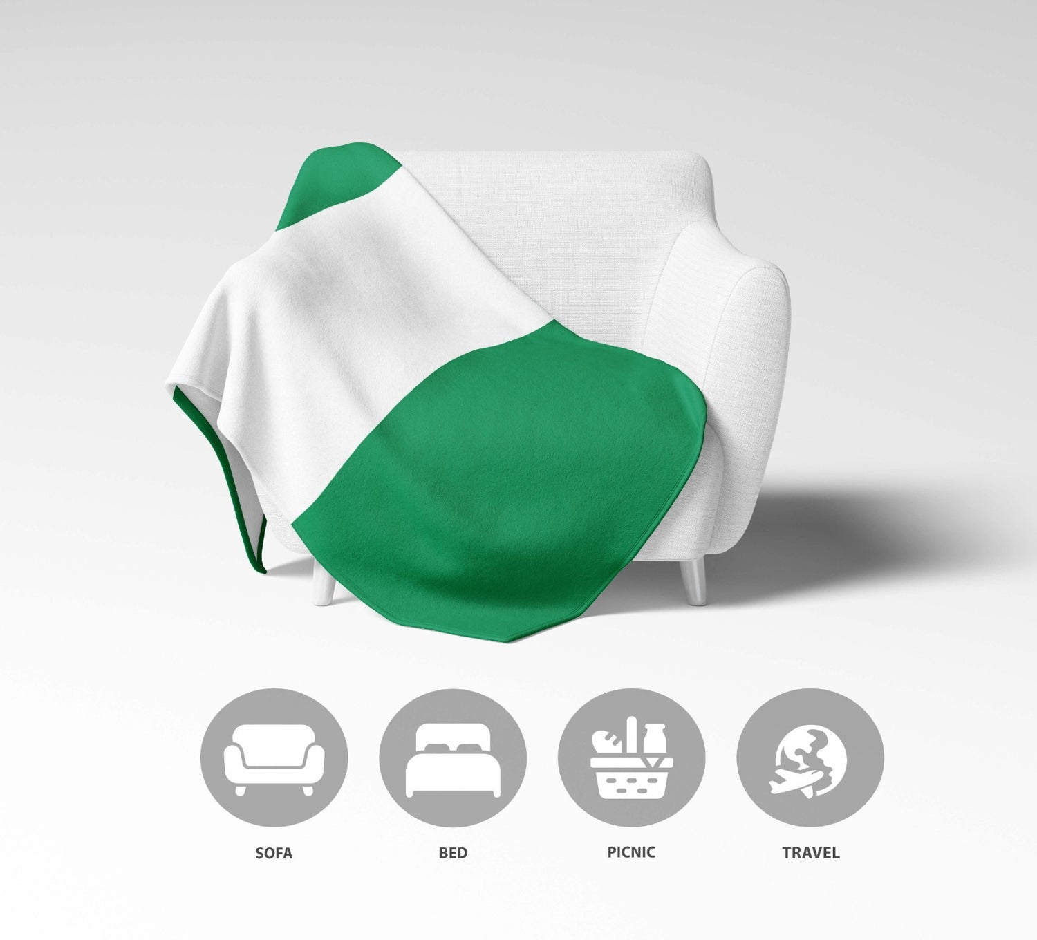 Nigeria Flag Nigerian Fleece Blanket Home Decor Throw Gift Custom Made Soft Warm