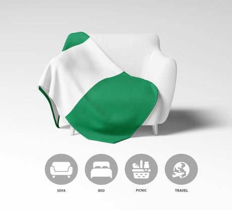 Nigeria Flag Nigerian Fleece Blanket Home Decor Throw Gift Custom Made Soft Warm