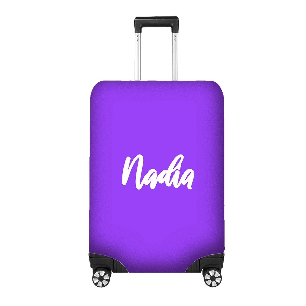 Plain Colour Script Name Gift Custom Luggage Cover Personalise Suitcase Protect
