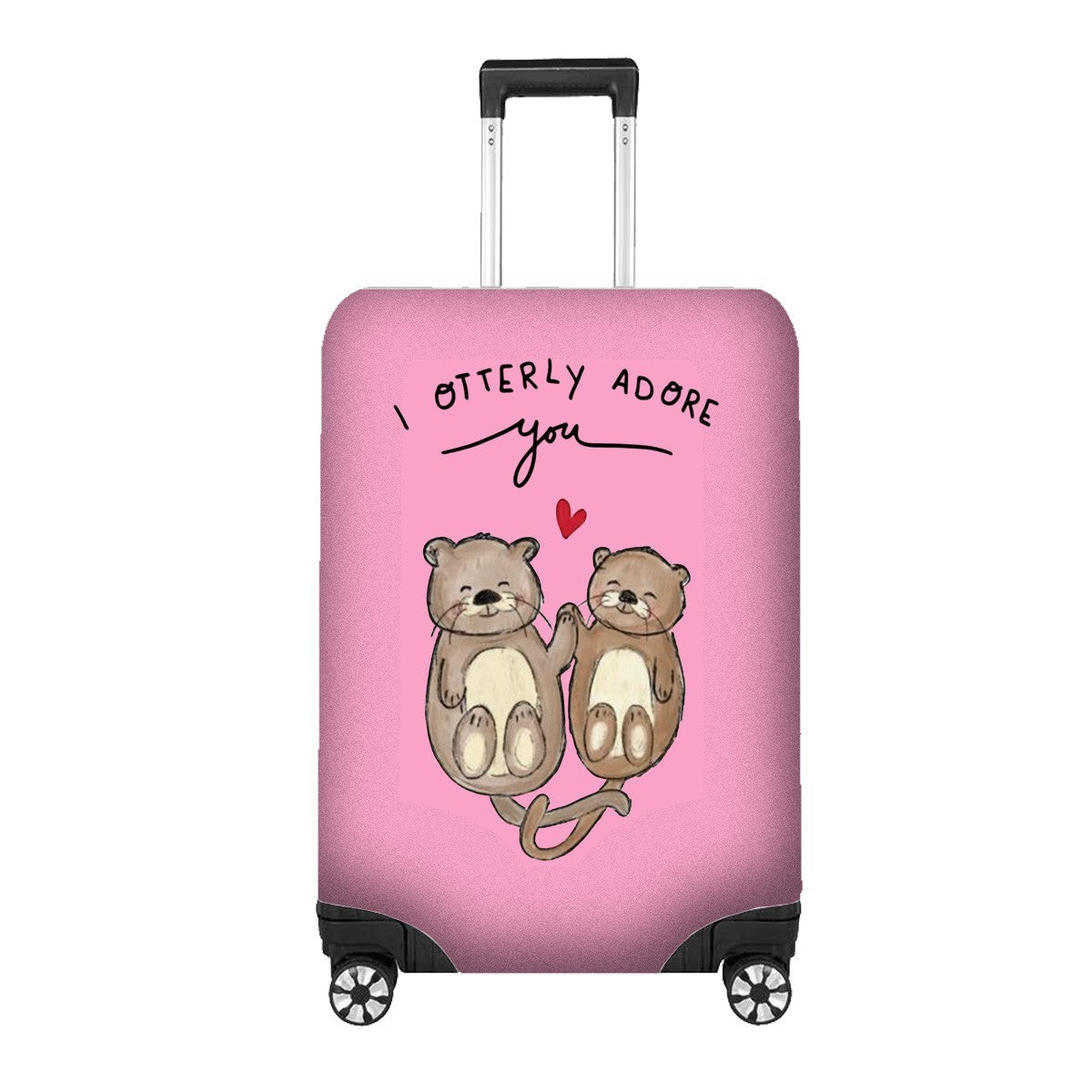 I Otterly Adore You Custom Luggage Cover Gift Personalised Suitcase Protect Cute