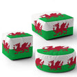 Wales Flag Welsh Dragon Ottoman Filled Pouffe Footrest Decor Inc Washable Cover