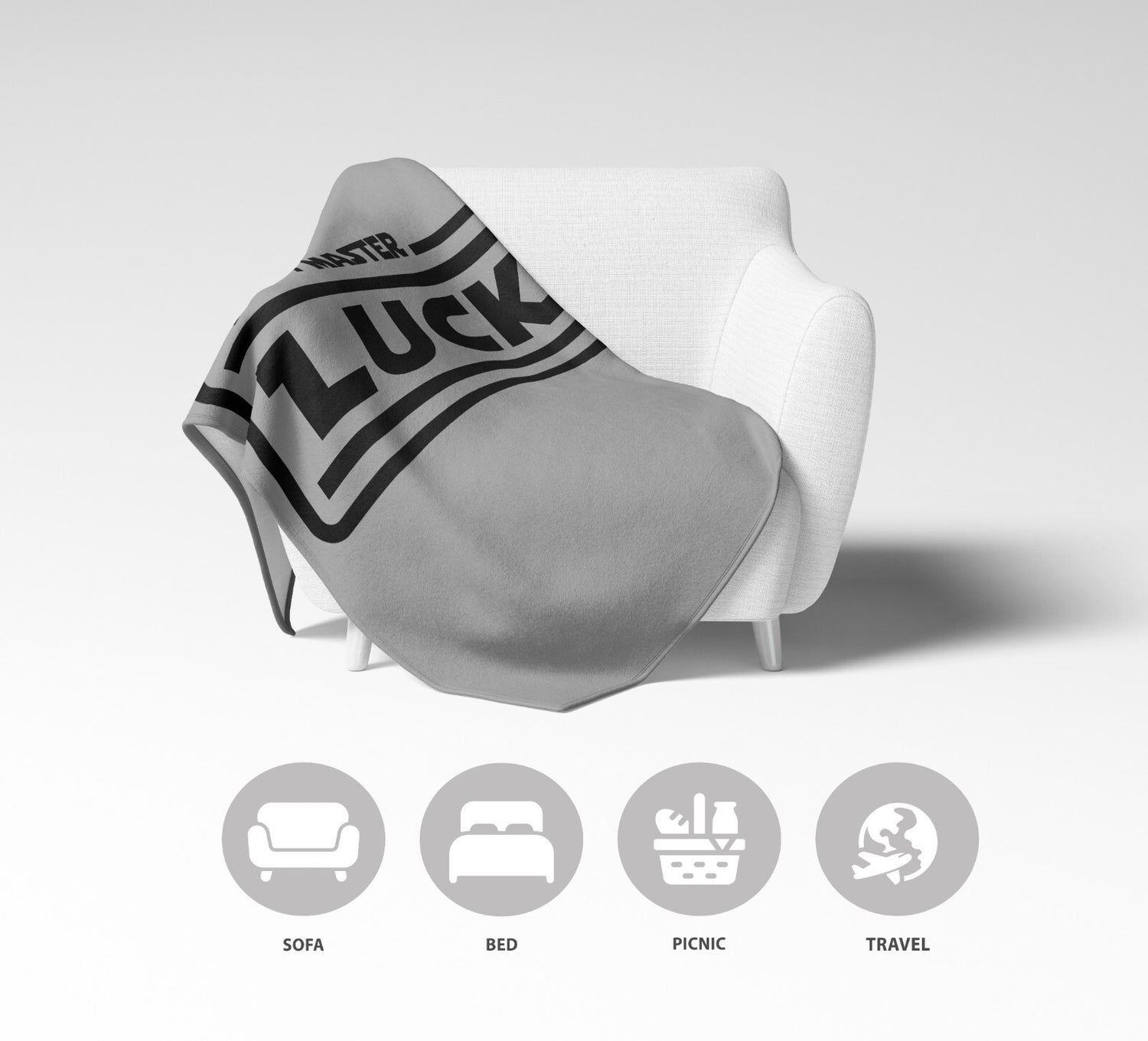 Jedi Star Wars Theme Inspired Personalised Name Soft Warm Fleece Blanket Decor