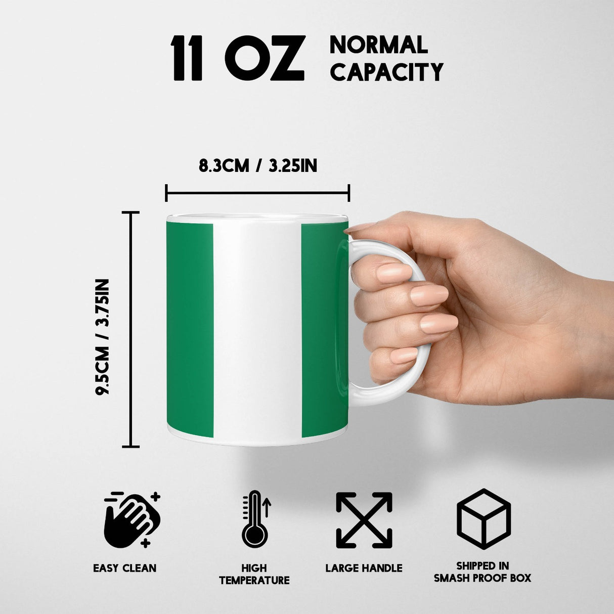 Nigeria Flag Nigerian Design Coffee Tea Mug Cup Set Coaster Gift Him Her Custom