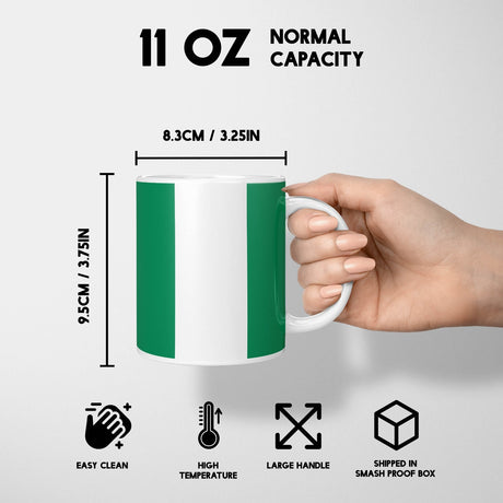 Nigeria Flag Nigerian Design Coffee Tea Mug Cup Set Coaster Gift Him Her Custom