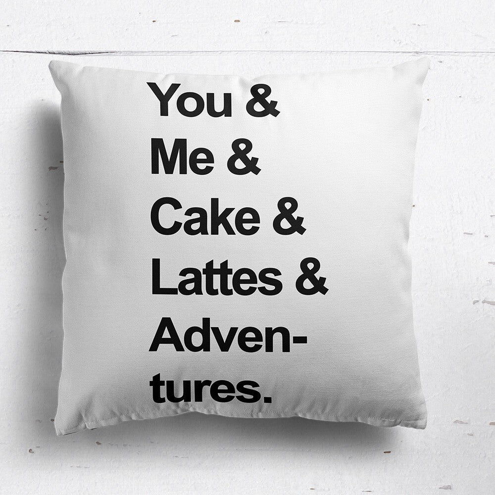 My Favourite Things Text Personalised Novelty Soft Square Filled Cushion Throw