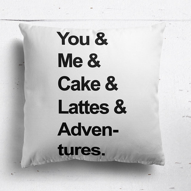 My Favourite Things Text Personalised Novelty Soft Square Filled Cushion Throw