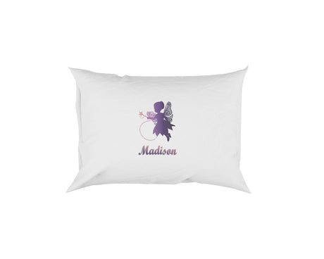 Purple Fairy Personalised Name Soft Pillowcase Pillow Case Cover