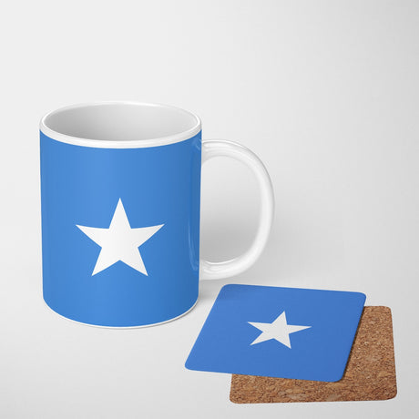 Somalia Flag Design Coffee Tea Mug Cup Set Coaster Gift Him Her Custom Patriotic
