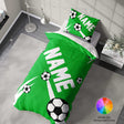 Personalised Custom Name Football Strike Kid Single Bed Duvet Cover + Pillowcase