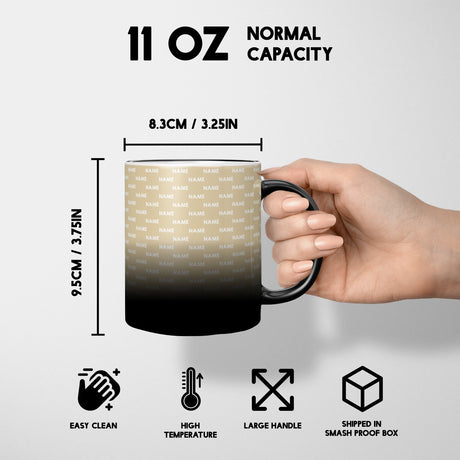 Personalised Custom Name Heat Sensitive Magic Colour Changing Mug Novelty Cup