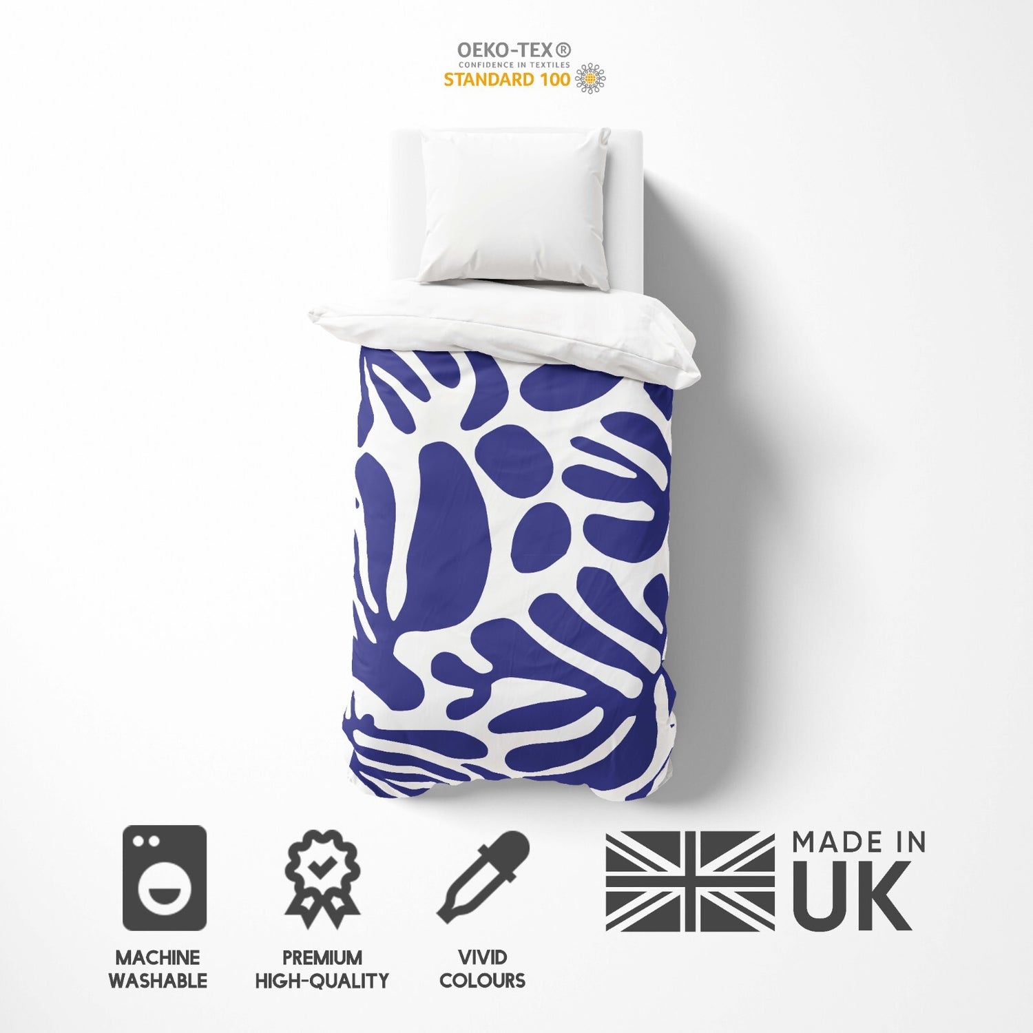 Blue Matisse Leaves Artists Custom Made Soft Single Size Novelty Bed Duvet Cover