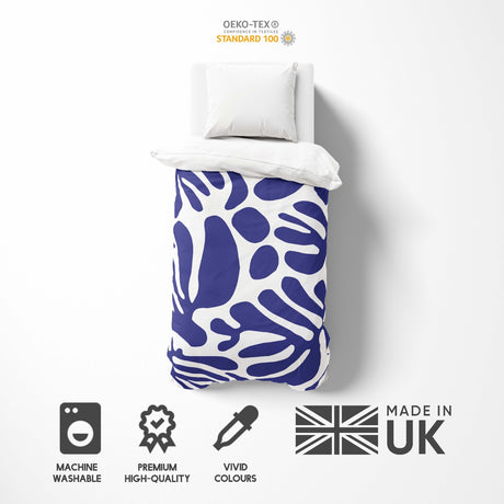 Blue Matisse Leaves Artists Custom Made Soft Single Size Novelty Bed Duvet Cover